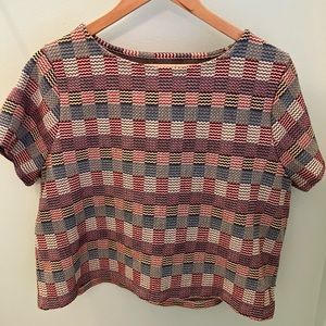 Madewell Patterned Boxy Cropped Tee